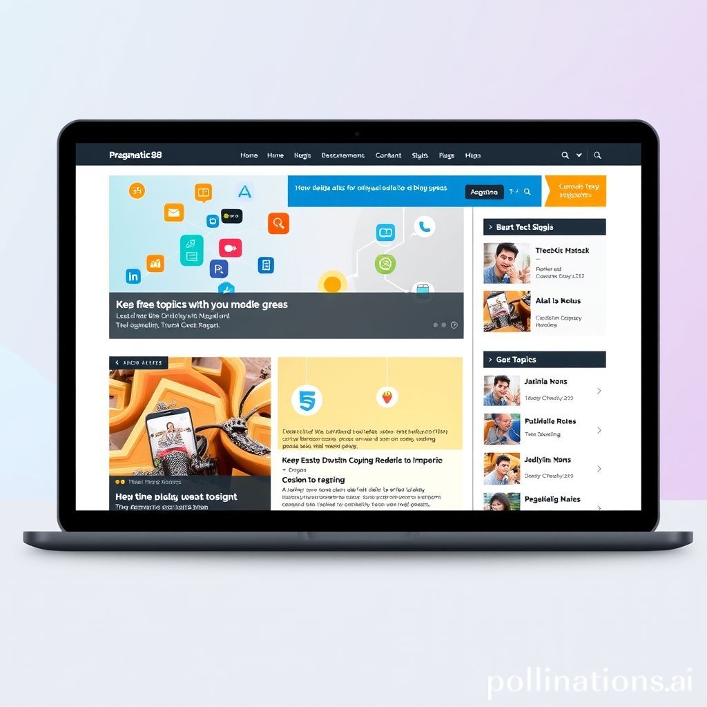 Daftar Topik Blog Pragmatic88 Gratis